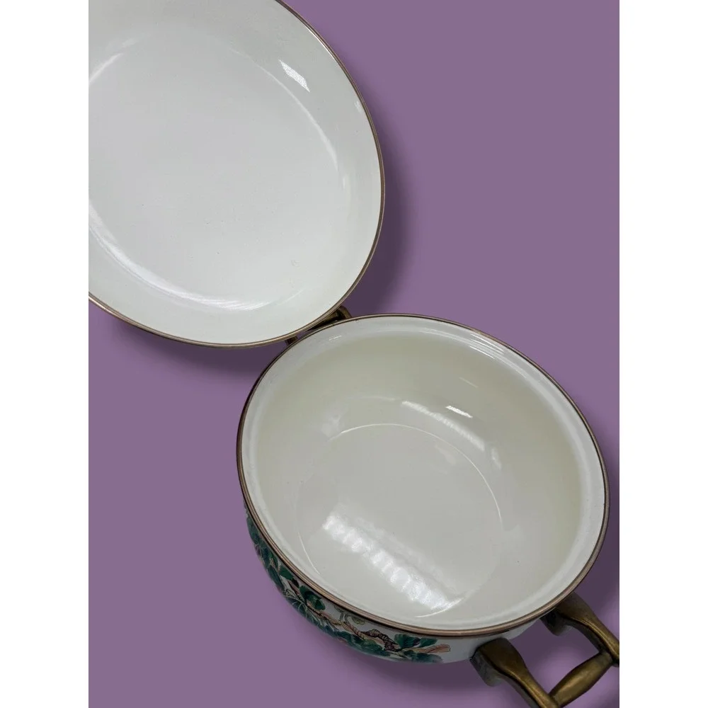 Vintage Tabletops Unlimited Vitroceramic Harvest Fruit Covered Casserole 8